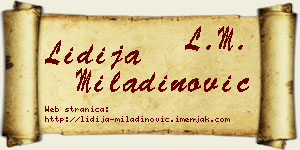Lidija Miladinović vizit kartica